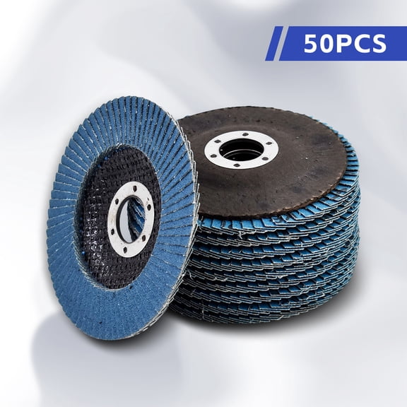 findmall 50 Pcs 4-1/2" X 7/8" 40 Grits Premium Zirconia Flap Discs Grinding Wheel Sandpaper for Grinding