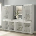 thumbnail image 5 of Crosley Furniture Stanton 3PC Wood Entertainment Center/Sideboard & Pantry White, 5 of 19