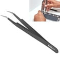 thumbnail image 4 of Static Proof Tweezers, Static Proof Tweezers Stainless Steel Non  Elbow Pointed Tip For SMD Eyebrow ESD-17, 4 of 8