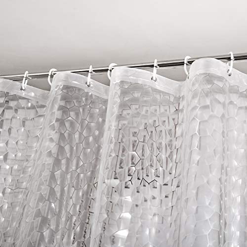 Weltrxe Heavy Duty Shower Curtain Liner, Heavy Duty Shower Curtain Rings