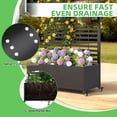thumbnail image 5 of UPHYB Metal Planter Box with Trellis, 73"x 35"x 16" Raised Garden Bed with Wheels and Drainage Holes, Planter with Trellis for Garden, Balcony and Patio, Black Louvered, 5 of 7
