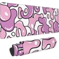 thumbnail image 1 of Pink White Anime Cool Geometric Japanese Mouse Pad - XL 31.5x11.8", Extended Keyboard PC Computer Pad, Non-Slip Rubber Base, Stitched Edge, Perfect for Home Office Work, 1 of 6
