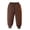 Coffee color, variant on Usaibhir Kids Boys Girls Elastic Windproof Down Pants Lightweight Warm Snow Pants 4-14T
