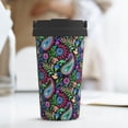 thumbnail image 6 of Logiee Watercolor Floral Paisley Print Stainless Steel Coffee Tumbler, Travel Coffee Mug, Insulated Coffee Mug with Lid, Spill Proof Coffee Cup, Portable Thermal Mug, 6 of 8