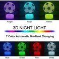 thumbnail image 3 of 7 Colors 3D Illusion Light Lamp Auto Gradual Changing 3D Night Light | Home Room Decoration Table Lamp| Christmas Birthday Gift (Soccer Led Light), 3 of 5