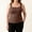 Coffee, variant on TZZQ Women's Plus Size Built-in Bra Tank Tops Summer Strechy Sleeveless Square Neck Tee Shirt Loose Fitted Double Layer T-Shirts Soft Basic Camisole Tops Athletic Workout Undershirts Beige Xxl