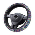 thumbnail image 4 of Daiia Colorful Tie Dye Stained Glass 2 Steering Wheel Cover Auto Steering Wheel Covers Breathable Anti-Slip Steering Wheels Car Interior Decor Accessories for Men Women Universal 15 Inch, 4 of 8