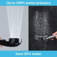 thumbnail image 4 of EAARSUO High Pressure Handheld Shower Head, Detachable Shower Head with Self-Adjustable Holder, RV Handheld Shower Head with Hose and On Off Switch (Black), 4 of 6