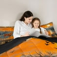 thumbnail image 5 of jejeloiu Wildlife Elk Deer Full Size Comforter Sets,Natural Scenery Sunset Bedding Comforter Set,Orange Brown Bedding Sets For Boys,Super Cozy Room Decor Reversible,3 Pieces, 5 of 8