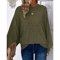 thumbnail image 6 of Women Lightweight Sweaters Ribbed Solid Color Design 5XL Plus Size Sweaters for Womens Long Sleeves Oversized Pullover Tops Relaxed Fit Cogild, 6 of 6