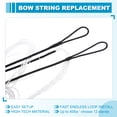 thumbnail image 5 of Uxcell Traditional Recurve Bow String Replacement AMO 62" in 12 Strands for Long Recurve Horse Bow (Black/White), 5 of 7