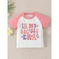 thumbnail image 5 of Baby Girl 2Pcs Summer Outfits Short Sleeve Butterfly Letter Print T-Shirt + Shorts Set Infant Clothes, 5 of 10