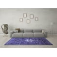 thumbnail image 3 of Ahgly Company Indoor Square Persian Blue Traditional Area Rugs, 4' Square, 3 of 4