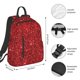 thumbnail image 2 of Disketp Red Glitter Mochila Ligera e Impermeable, Mochila de Día Resistente para Viajes, Senderismo y Uso Diario para Hombre y Mujer, 2 of 7