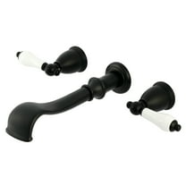 Kingston Brass KS5020PL  Two-Handle Wall Mount Roman Tub Faucet, Matte Black