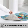 thumbnail image 2 of 1pc Floral Pattern Absorbent Non-Slip Bathroom Thickened Flannel Rug Decor,Soft,Quick Drying,Suitable For Indoor/outdoor Use,Bathrooms,Bedrooms,Kitchens,Terrace,Laundry Rooms,16"x24", 2 of 7