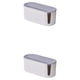 thumbnail image 1 of Monstrate Estuche de almacenamiento de cables Enchufe de cable Soporte de enrutador Caja organizadora Multiusos Buena dureza Línea de datos del Blanco 2Conjunto, 1 of 6