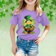 thumbnail image 2 of Yigsgc St. Patrick's Day T-Shirts for Kids,Girls Boys Leprechaun Shamrock Print Top Short Sleeve T-shirt Tee,Color ,Size 10-11 Years, 2 of 4
