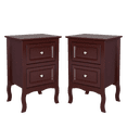thumbnail image 5 of Tcbosik Side Tables Set of 2, Modern Nightstand with 2 Storage Drawers, 23.6 Inch End Table for Bedroom, Living Room, Easy Assembly, Brown, 5 of 10