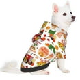 thumbnail image 2 of Fotbe Fall Farm Pumpkin Print Small Dog Sweater Hoodies Pet Grey Hooded Soft Fleece Sweatshirts with Pocket Fall Winter Puppy Cat Sweaters Warm Clothes-X-Large, 2 of 7