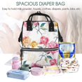 thumbnail image 5 of Balery Colorful Flowers Mummy Backpack - Waterproof Twill Canvas, Large Capacity Diaper Bag with Multiple Pockets and Adjustable Straps, 5 of 6