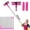 Rose pink, variant on 2 in 1 Extendable Window Squeegee Cleaner, Long Telescopic Pole Glass Washing Scrubber with Replacement Microfiber Pads, High Rise Indoor Outdoor Window Washing Tool