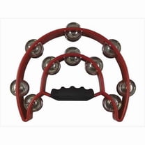 Instrument-Tambourine-Double Moon W/Double Cymbals-Red