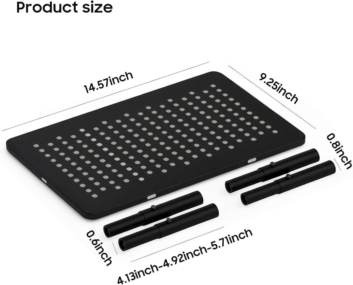 Adjustable Automatic Cat Feeder Stand - Non-Slip Elevated Holder for Cats/Puppies, Fits Most Automatic Feeders & Water Dispensers, Black(Holder ONLY)