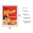 thumbnail image 2 of The Outlaw - Staring Jane Russell - Directed by Howard Hughes - Vintage Film Western Movie Poster by George Hurrell c.1942 - Japanese Unryu Rice Paper Art Print 24 x 32 in, 2 of 4