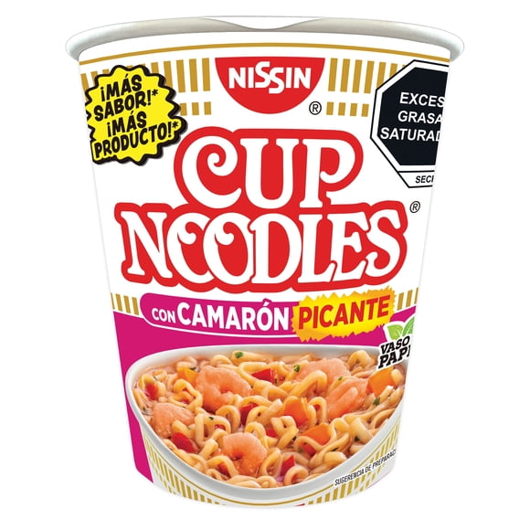 Sopa instantánea Cup Noodles Nissin sabor camarón picante 68 g