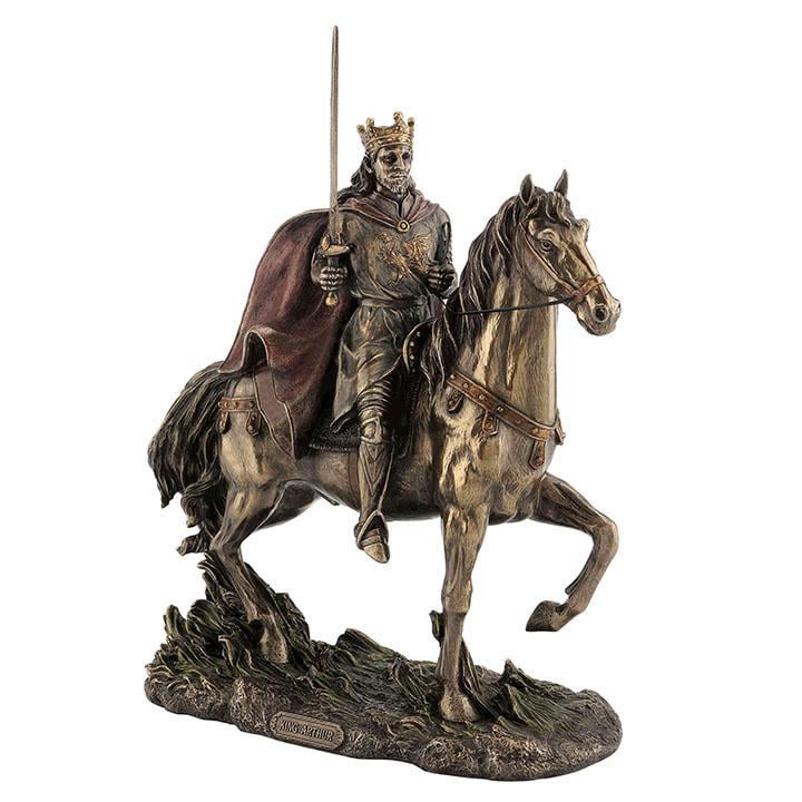 KING ARTHUR ON HORSE.Cold Cast Bronze Sculpture,Highly Detailed. 