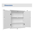 thumbnail image 2 of Modern Bathroom Wall Cabinet with Adjustable Shelf, Full Sized Wall Mounted Cabinets, Wooden Storage Over Sink Toilet, Utility Medicine Cabinet for Laundry Room, Kitchen, 2 of 5