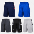thumbnail image 3 of 5 Pack: Mens Moisture Wicking Athletic Basketball & Gym Workout Shorts with Pockets Multipack, Sizes up to 3XL, 3 of 12