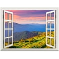 thumbnail image 2 of wall26 Removable Wall Sticker/Wall Mural - Beautiful View of Mountain Range at Sunrise | Creative Window View Wall Decor - 24 Inchx32 Inch, 2 of 6