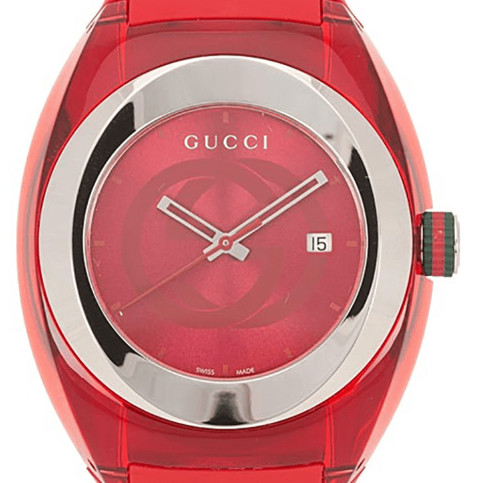 gucci sync xxl white rubber strap 46mm unisex watch ya137102
