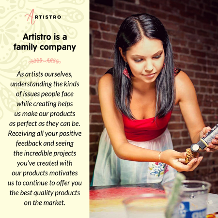 Artistro Set of 12 Acrylic Black Paint Pens Medium Tip