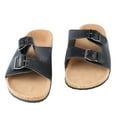 thumbnail image 1 of Mens Slides Adjustable Slip on Sandals, Summer Beach Double Buckle Slip on Flat Sandals Comfy Slippers, 1 of 7
