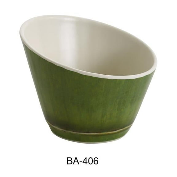 Yanco BA-406 6.5 in. Bamboo Style Melamine Sheer Bowl - 32 oz - Pack of 24