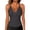 Dark Gray, variant on Womens V-Neck Henley Tank Tops Ribbed Crop Top Open Back Button Tank Casual Slim Fit Sleeveless Summer Tee