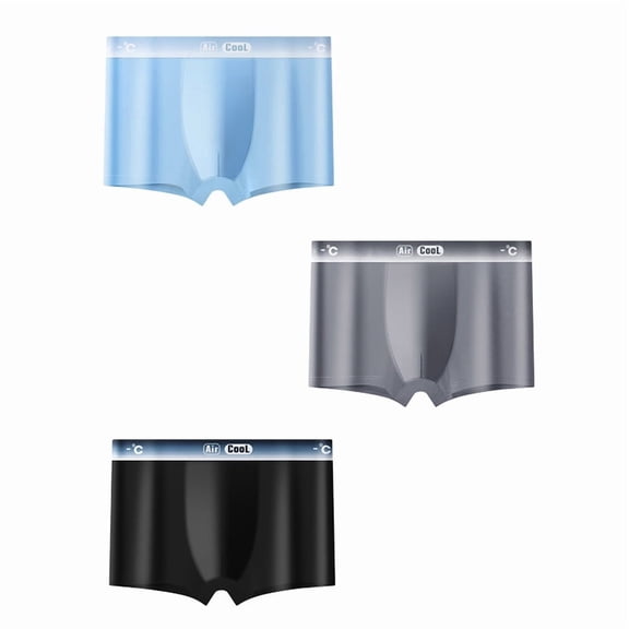 Men'S Ultra Thin Ice Silk Breathable Boxer Briefs Style 044-G XXL