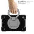 thumbnail image 4 of ELEHOLD Rugged Case for Samsung Galaxy Tab A7 Lite 8.7 (2021) Three-Layer Protection PC+Silicone Case with 360° Rotatable Kickstand Folding Handle Grip Shoulder Strap Shockproof Case,G, 4 of 8