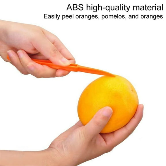 1 Pc Premium Plastic Orange Peeler Lemon Citrus Peel Cutter Vegetable Slicer Fruit Tools, 0.47x6.22 Inch, Orange