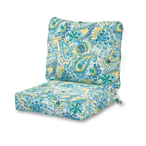 Greendale Home Fashions 47 X 25 Multicolor Paisley Rectangle Deep Seat Outdoor Seating Cushions With Water Resistant Material 2 Pieces Com Greendale Home Fashions 47 X 25, At Home Deep Seat Patio Cushions