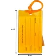 thumbnail image 3 of Yellow 5 Pack Luggage Tags, Soft Silicone ID Tags for Bags and Suitcases, 3 of 5