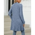thumbnail image 3 of Coglid Long Open Front Knitted Cardigans for Womens Solid Color Ribbed Cardigans Textured Pattern Casual Fall Cardigans for Womens, 3 of 8
