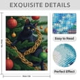 thumbnail image 3 of Diamond Art Kit for Adults, Black Cat Festive Tree Decorations Diamond Painting for Adults Beginners, DIY Diamond Art Painting Kits, 5D Diamond Painting Crafts for Home Decor 12x16 Frameless, 3 of 7