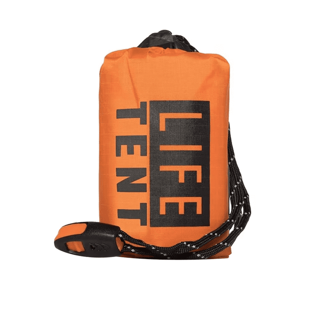 Tente d'Urgence Isolée Extérieure 2 Personnes Imperméable Sauvetage d'Urgence avec Sifflet de Vie Tente Ripstop