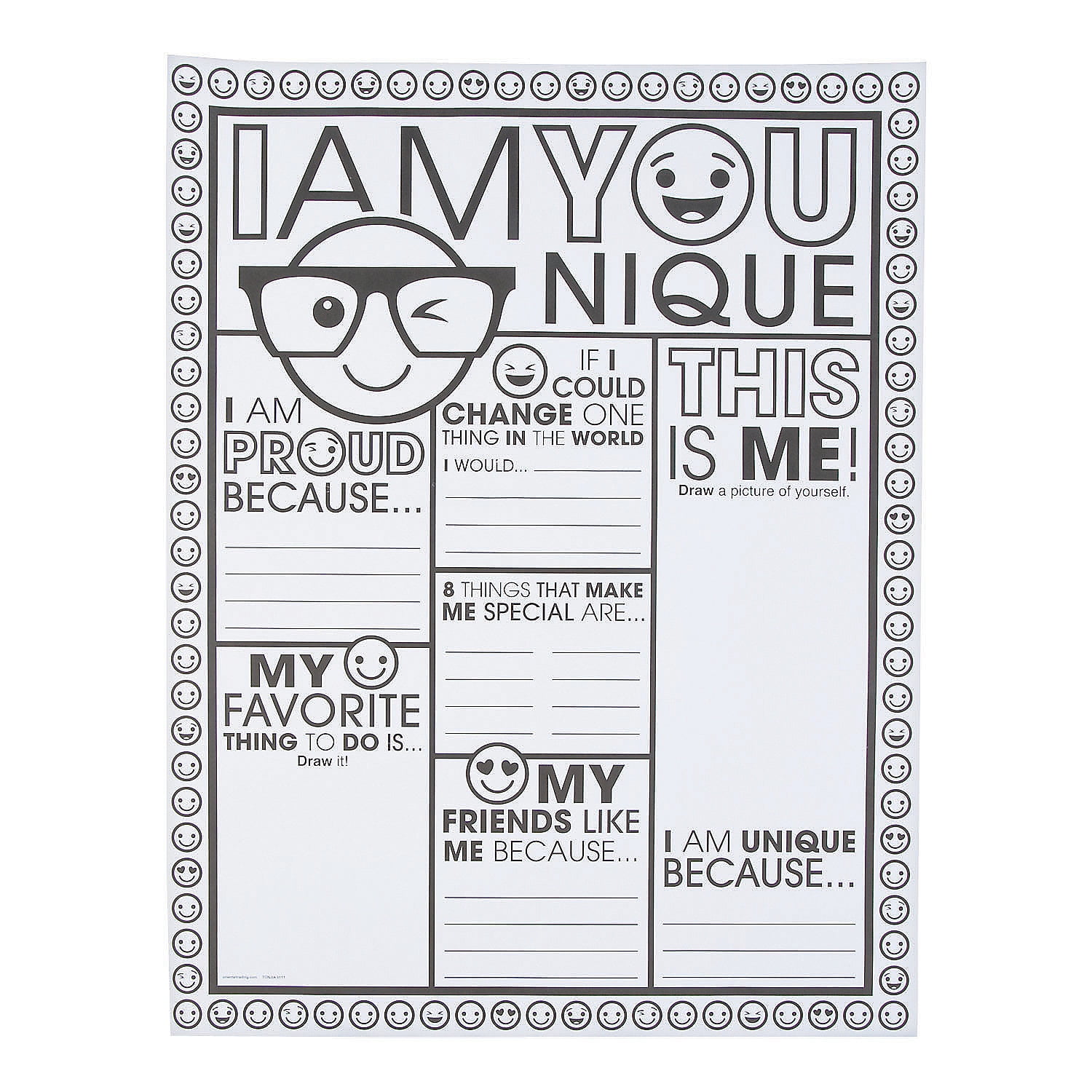 Color Your Own Be You Poster Craft Kits 30 Pieces