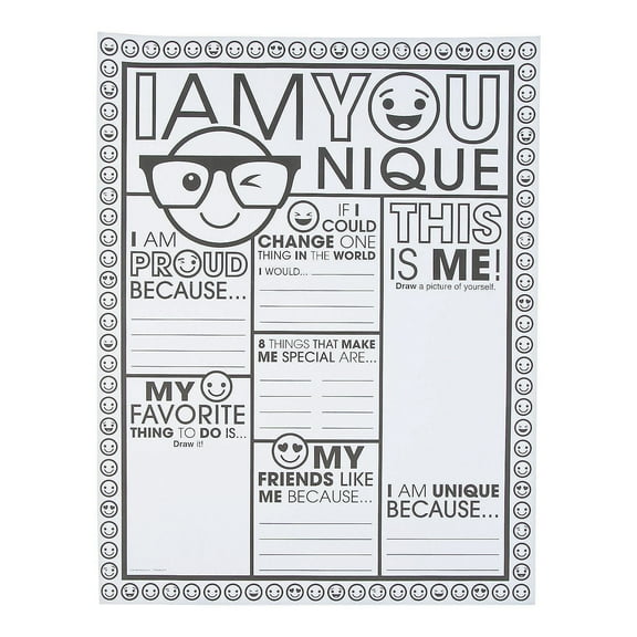 Color Your Own Be You Poster - Craft Kits - 30 Pieces