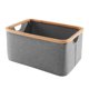 thumbnail image 1 of Cesto de ropa plegable Vhermosa Gris Tela de bambú natural, 1 of 5